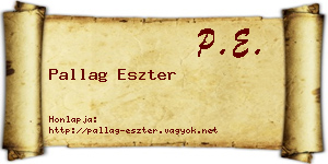 Pallag Eszter névjegykártya